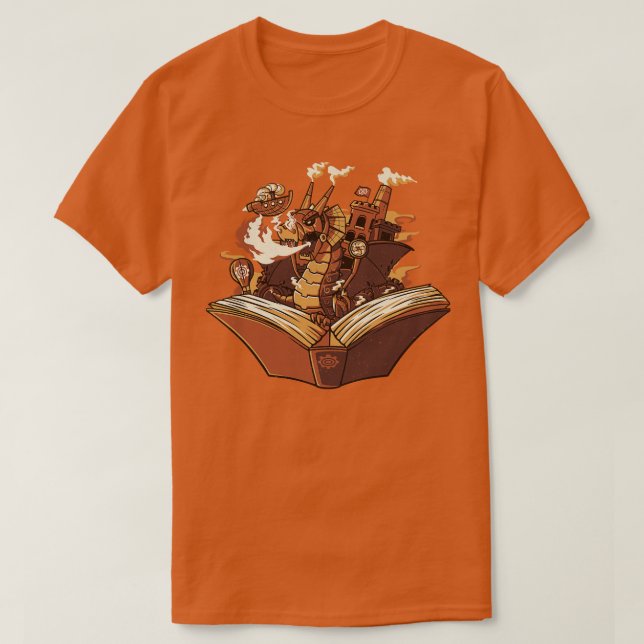 Steampunk Dragon av Tobe Fonseca T Shirt (Design framsida)