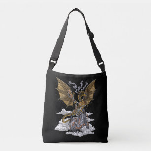 Steampunk Dragon Axelväska