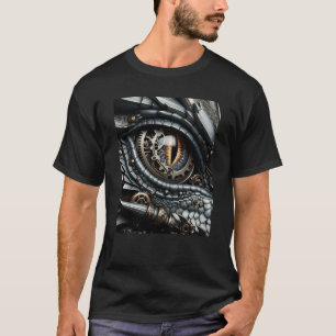 Steampunk Dragon Öga Closeup Ai Art T Shirt