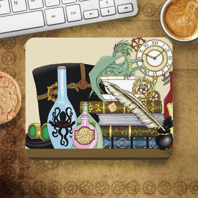 Steampunk Dragon Potions Bokar Musmatta (Skapare uppladdad)