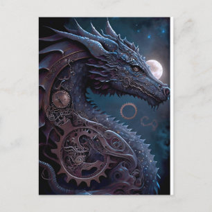 Steampunk Dragon Vykort