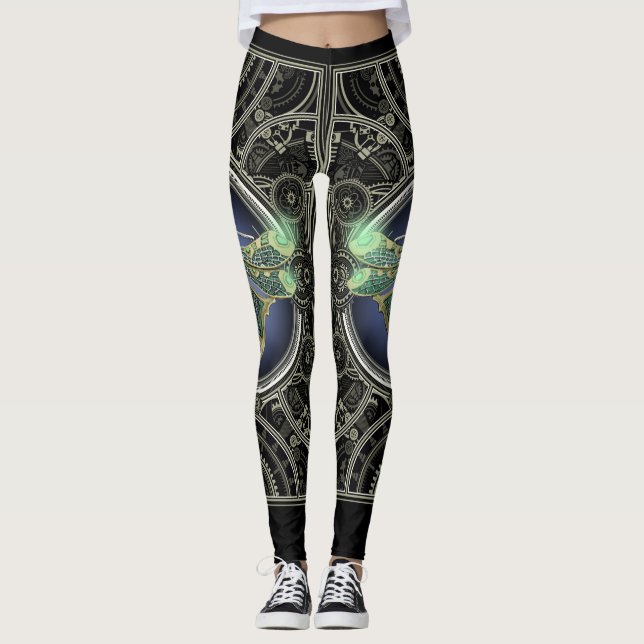Steampunk Dragonfly Leggings (Framsida)