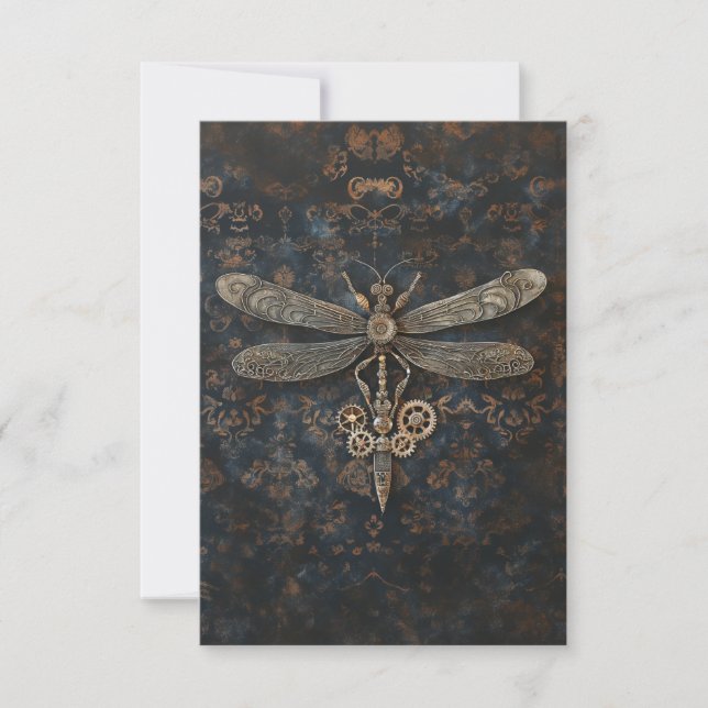Steampunk Dragonfly Tack Kort (Framsida)
