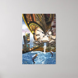 Steampunk drakartikel bok canvastryck