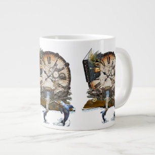 Steampunk drakartikel bok jumbo mugg