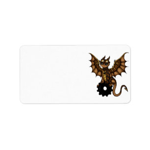 Steampunk drake adressetikett