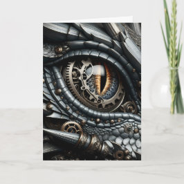 Steampunk Draköga Närbild Flirtig Kort