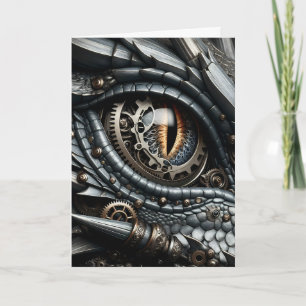 Steampunk Draköga Närbild Flirtig Kort