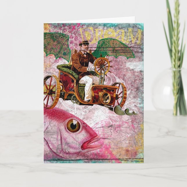 Steampunk Dream Birthday Kort (Framsida)