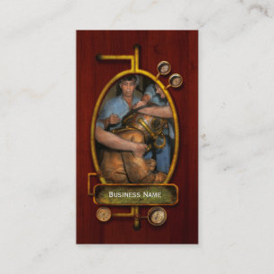 Steampunk - Dykare - En tyngd tas bort från mina a Visitkort