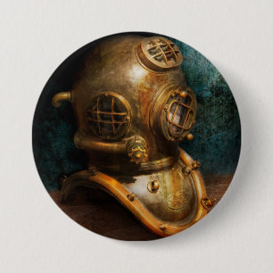 Steampunk - dykning - dykninghjälmen knapp