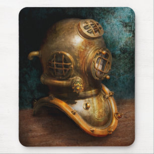 Steampunk - dykning - dykninghjälmen musmatta