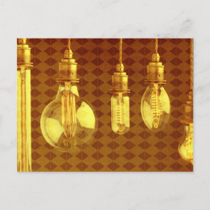 Steampunk Edison Lökar Vykort
