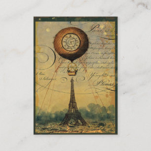 Steampunk Eiffel Torn Profile Affärskort Visitkort