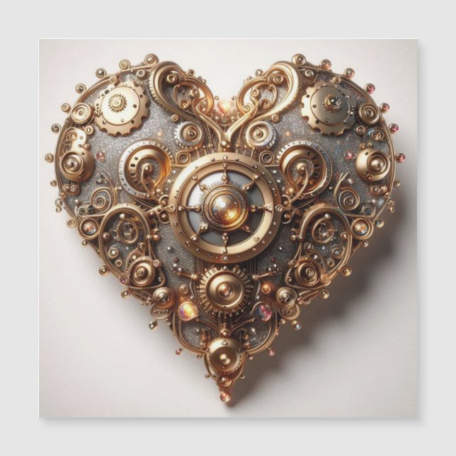Steampunk Elegant Clockwork Gear Heart (Framsida)