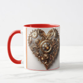 Steampunk Elegant Clockwork Gear Heart Mugg