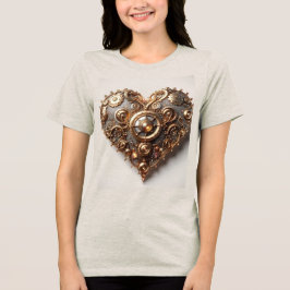 Steampunk Elegant Clockwork Gear Heart T Shirt