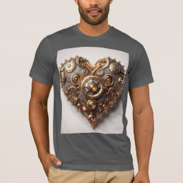 Steampunk Elegant Clockwork Gear Heart T Shirt