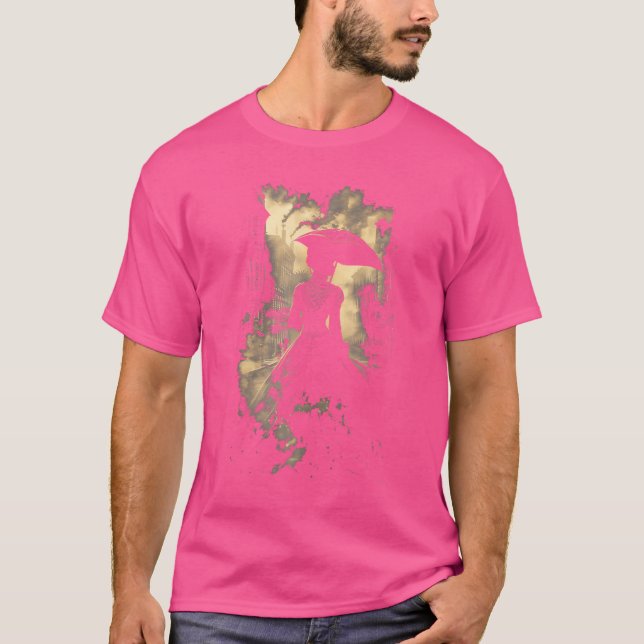 Steampunk Elegant Dam Mechanical Steampunk Art T Shirt (Framsida)