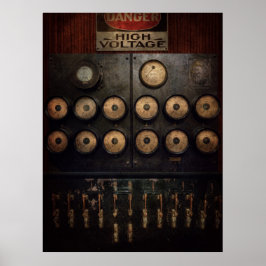 Steampunk - Elektriskt - Kraftcentrum Poster