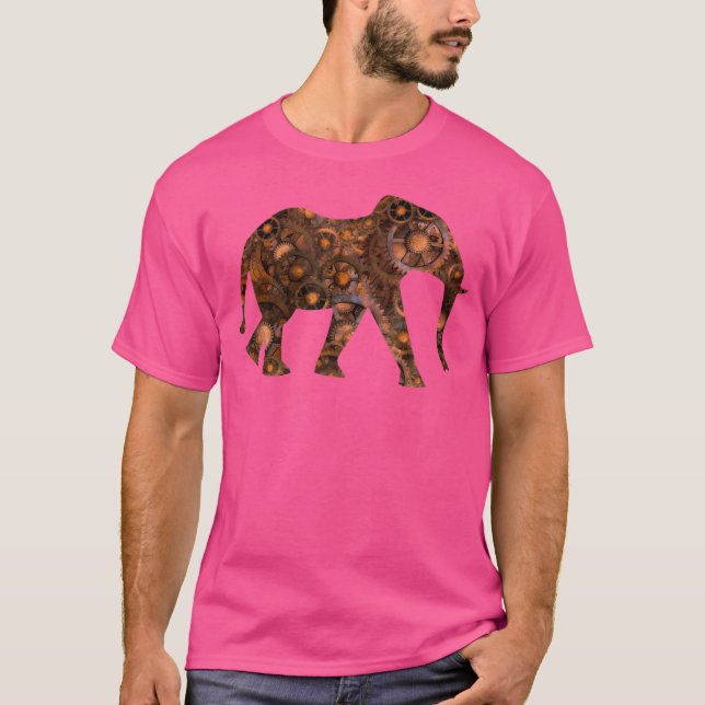Steampunk Elephant T Shirt (Framsida)