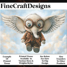 Steampunk Elephant with Ear Vingar AV6 Decoupage