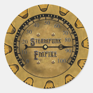 Steampunk Empire Stickers Runt Klistermärke