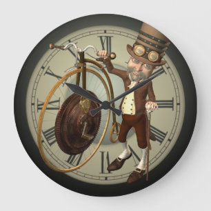 Steampunk encentmyntFarthing Stor Klocka