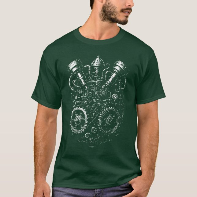 steampunk engine  t shirt (Framsida)