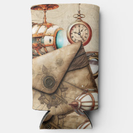 Steampunk Era med klockor och blimpar