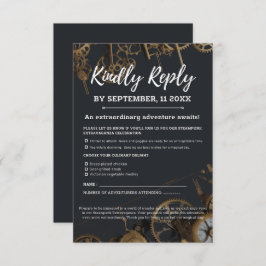 Steampunk Extravaganza Vintage Clockwork Bröllop OSA Kort