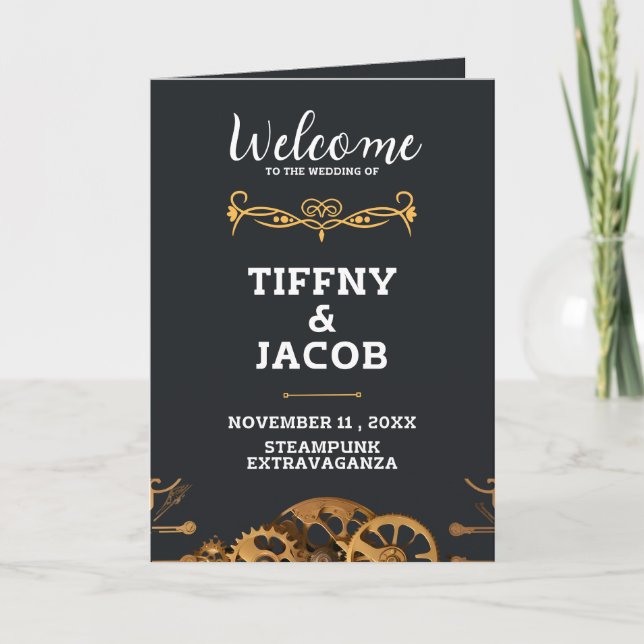 Steampunk Extravaganza Vintage Cogs Flat Program (Framsida)