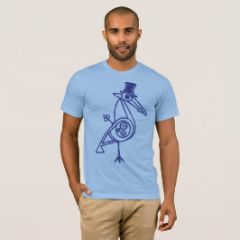 Steampunk fågel tee shirt
