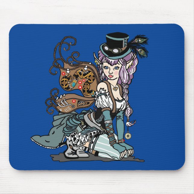 Steampunk Fairy Girl Mousepad Musmatta (Framsidan)