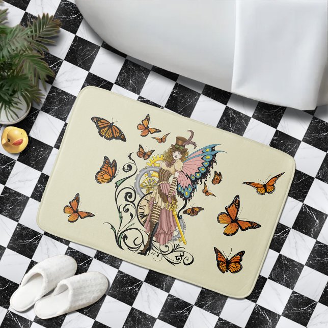 Steampunk Fairy Gult Clock Gears Badrumsmatta (Skapare uppladdad)