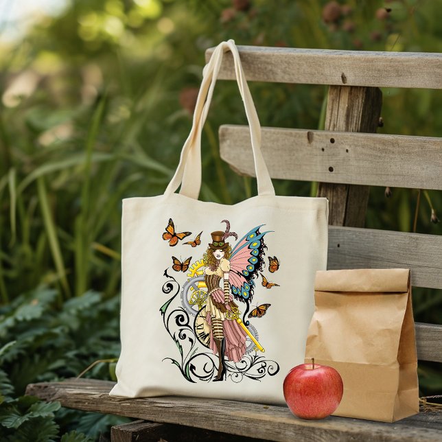 Steampunk Fairy Gult Clock Gears Tygkasse (Skapare uppladdad)