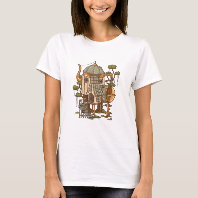 Steampunk Fairy House T Shirt (Framsida)