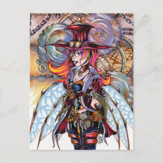 Steampunk Fairy Postcard Vykort