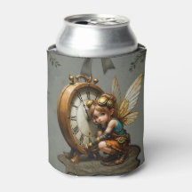 Steampunk Fairy with Golden Vingar & Antique Clock