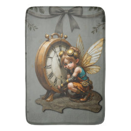 Steampunk Fairy with Golden Vingar & Antique Clock Badrumsmatta