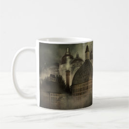 Steampunk fantasiarkitektur - ventilarbetena kaffemugg