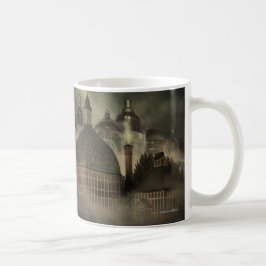 Steampunk fantasiarkitektur - ventilarbetena kaffemugg
