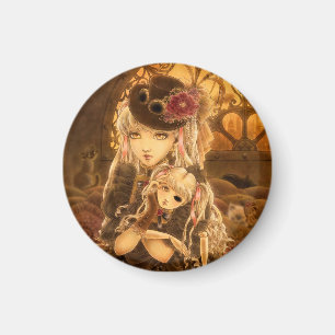 Steampunk fantasimagnet magnet