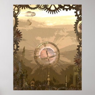 Steampunk fantasistad poster