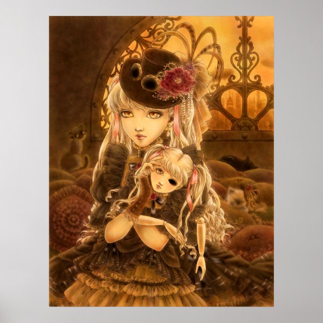 Steampunk Fantasy Art Poster (Framsidan)