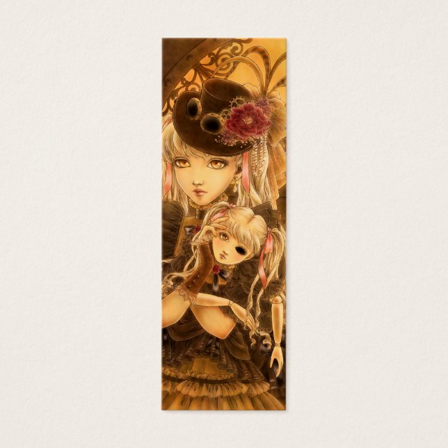 Steampunk Fantasy Bookmark Litet Visitkort (Framsidan)