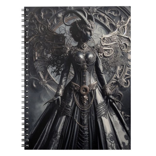 Steampunk Fantasy Mörker Demon Mode  Anteckningsbok (Framsidan)