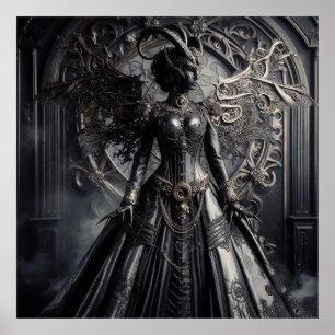 Steampunk Fantasy Mörker Demon Mode Poster