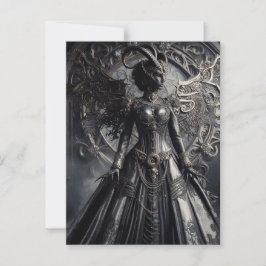 Steampunk Fantasy Mörkret Demon Mode Vykort