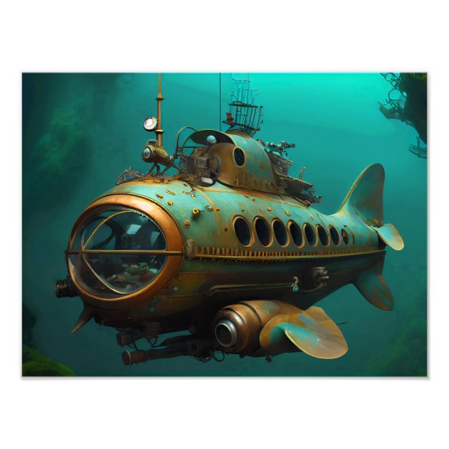 Steampunk Fantasy Subsea Fototryck (Framsidan)
